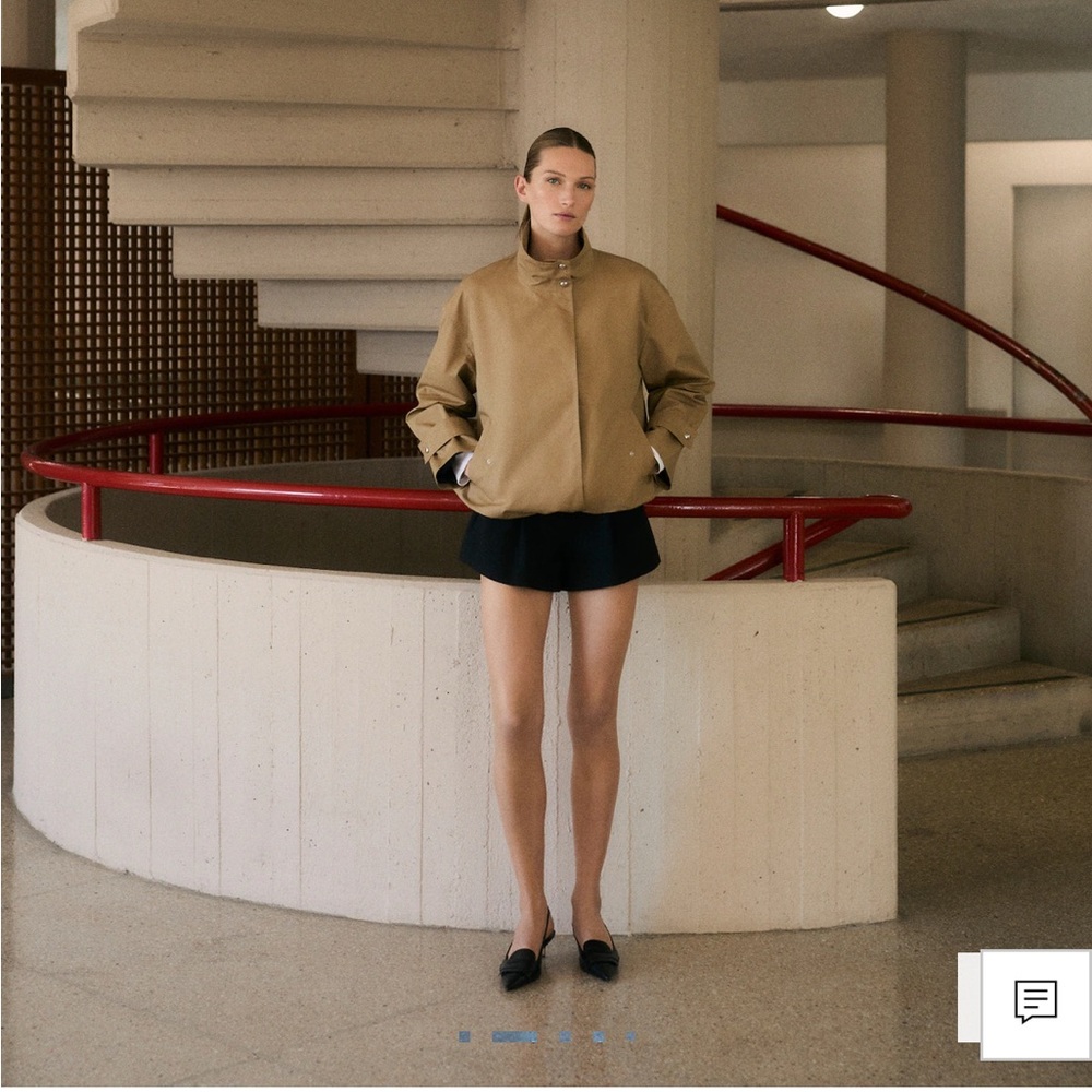 Mango Tan Bomber Jacket for Women